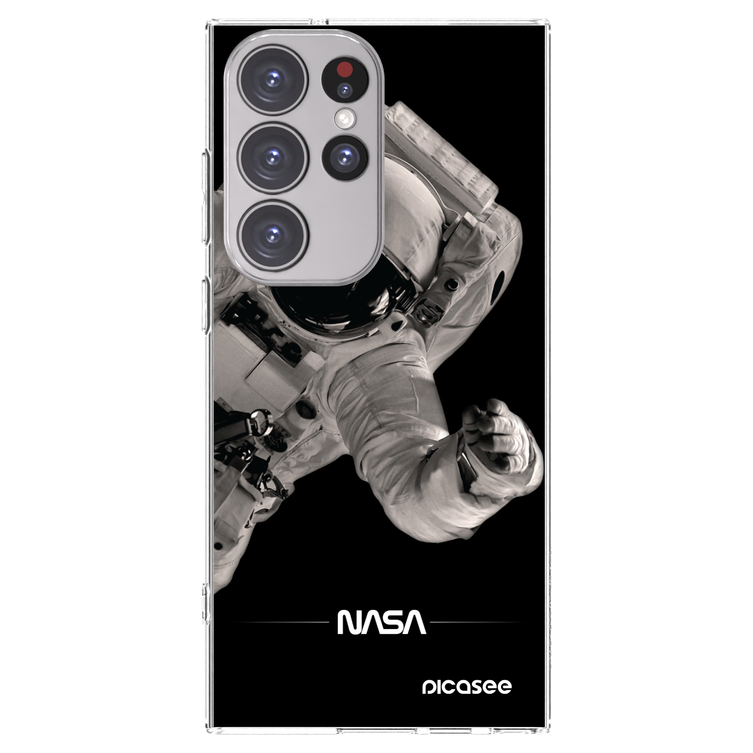 Picasee silikonski prozorni ovitek za Samsung Galaxy S23 Ultra 5G - Astronaut Big