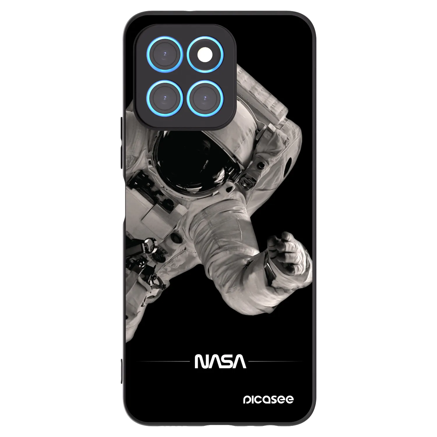 Picasee silikonski črni ovitek za Honor X8 5G - Astronaut Big