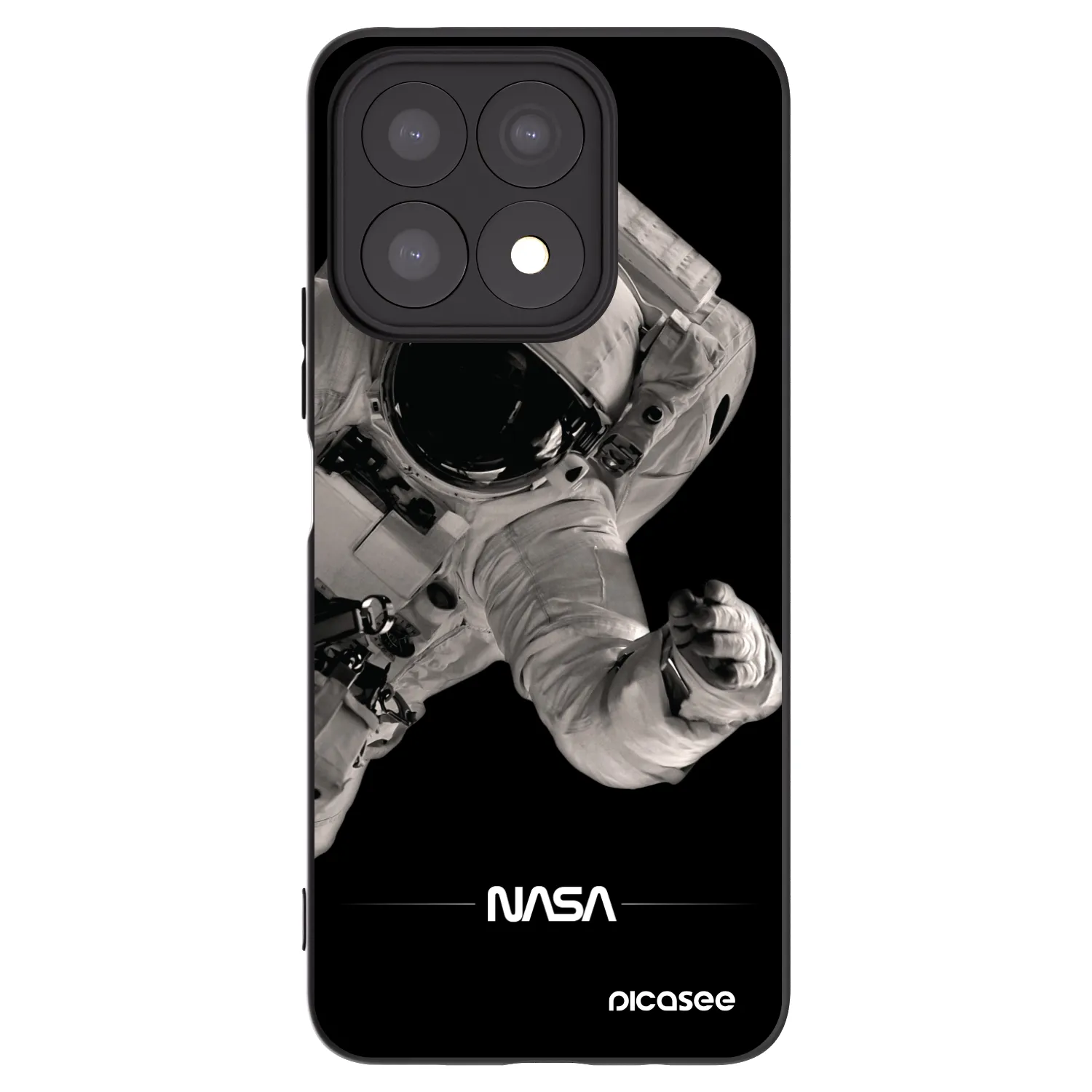 Picasee silikonski črni ovitek za Honor X8a - Astronaut Big