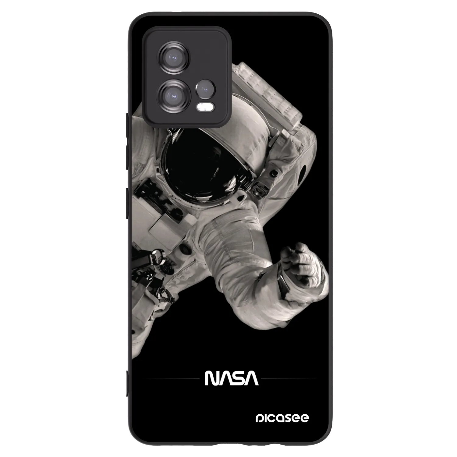 Picasee silikonski črni ovitek za Motorola Moto G72 - Astronaut Big