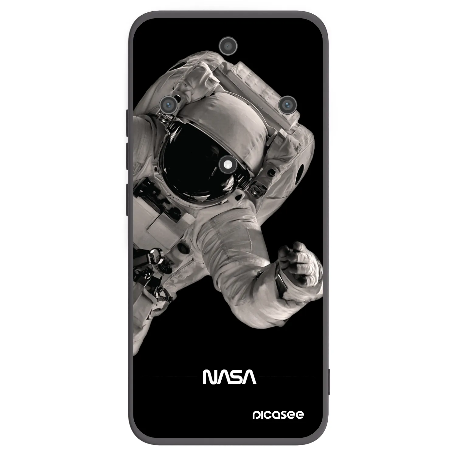 Picasee silikonski črni ovitek za Honor Magic5 Lite 5G - Astronaut Big