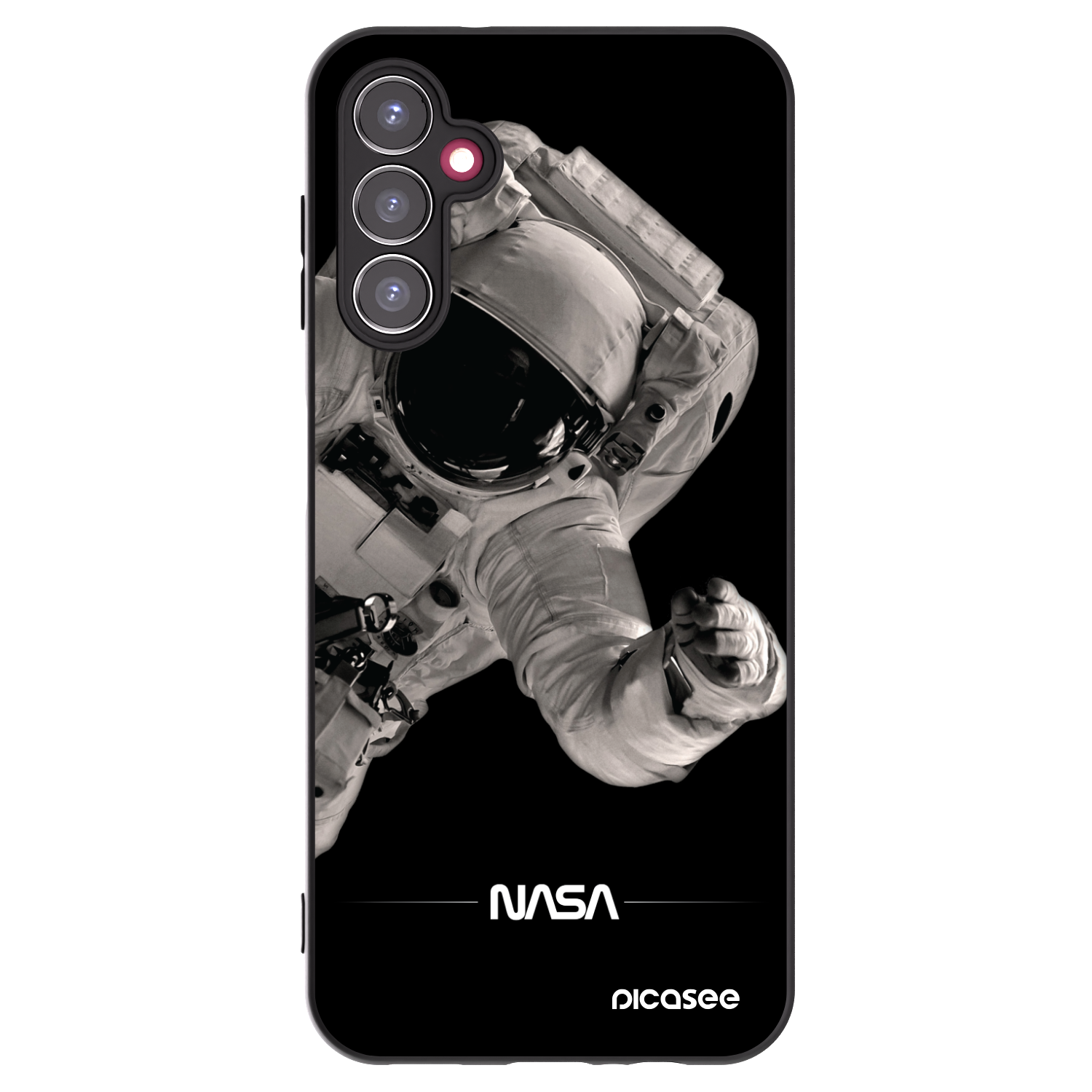 Picasee silikonski črni ovitek za Samsung Galaxy A14 4G A145R - Astronaut Big