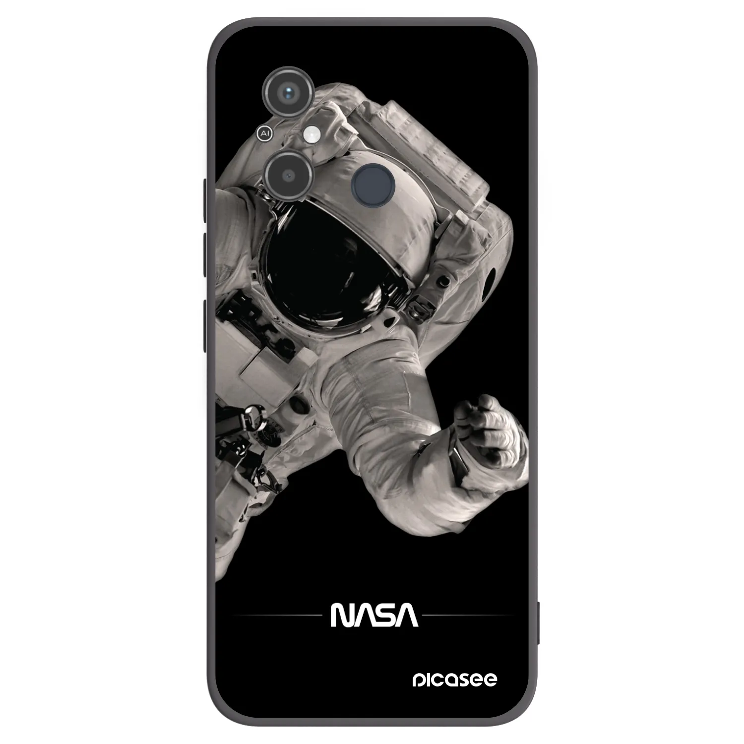 Picasee silikonski črni ovitek za Xiaomi Redmi 12C - Astronaut Big