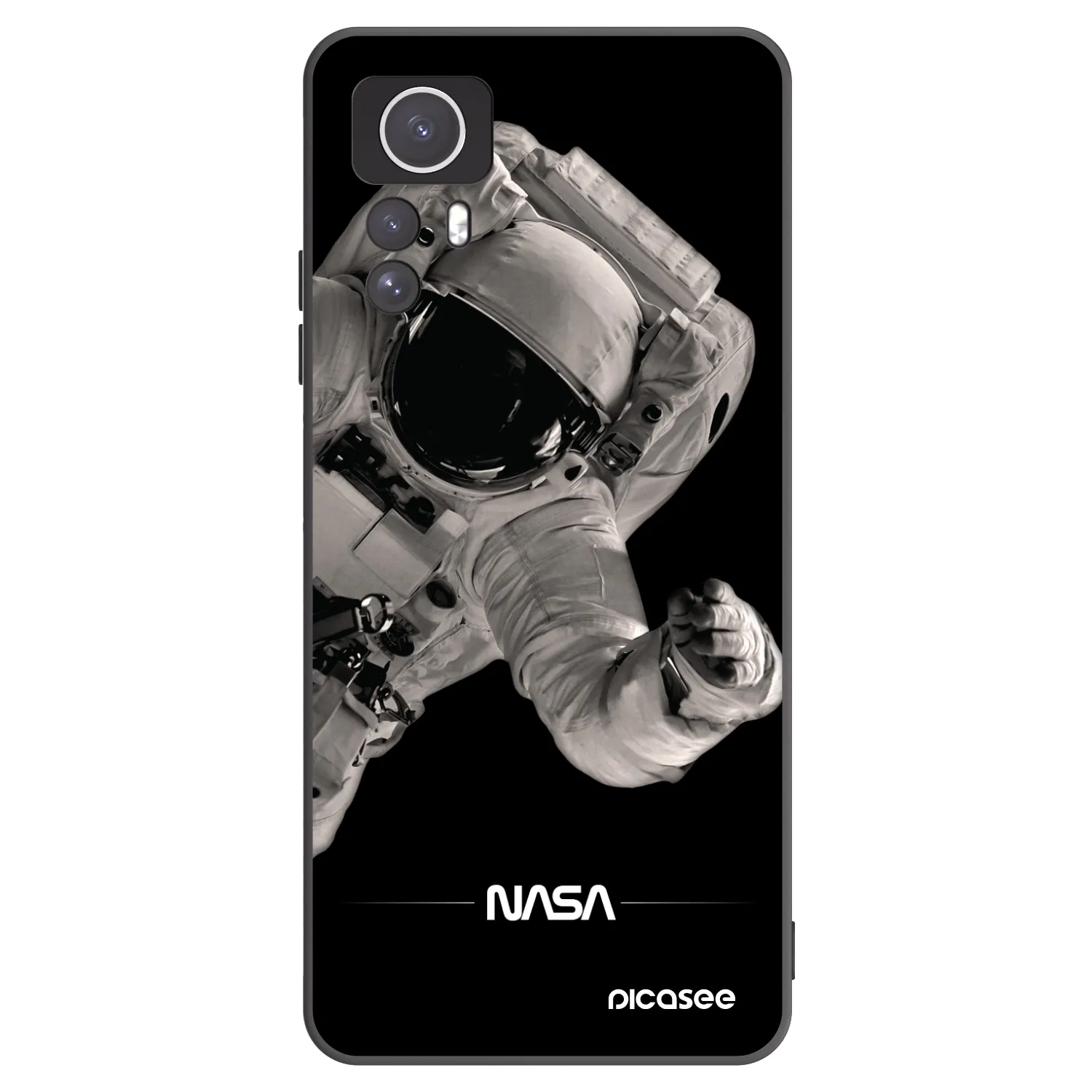 Picasee silikonski črni ovitek za Xiaomi Redmi Note 12S - Astronaut Big
