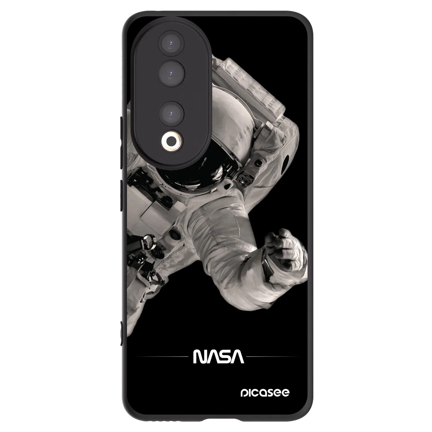 Picasee silikonski črni ovitek za Honor 90 5G - Astronaut Big