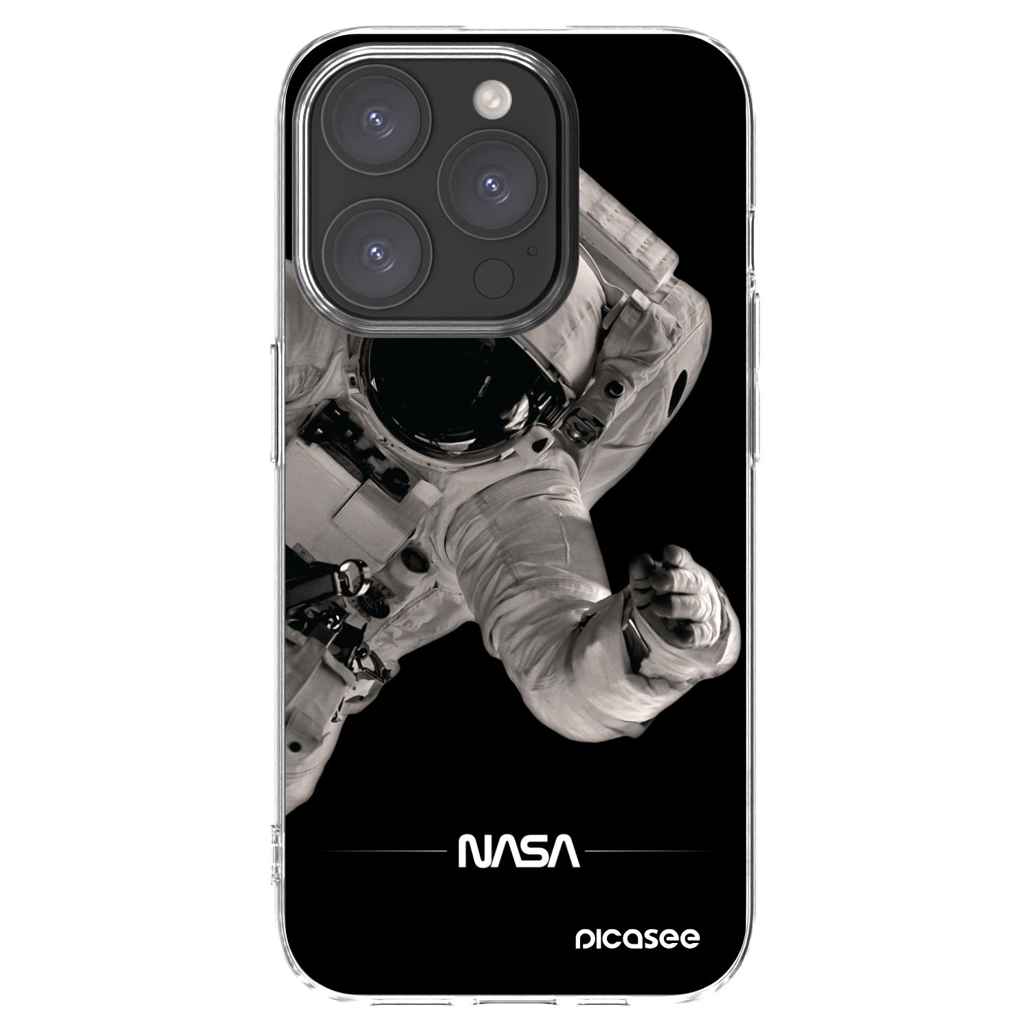 Picasee silikonski prozorni ovitek za Apple iPhone 15 Pro - Astronaut Big