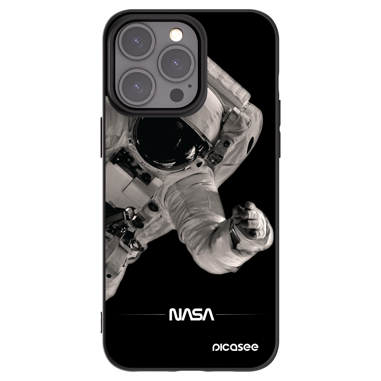 Picasee silikonski črni ovitek za Apple iPhone 15 Pro Max - Astronaut Big