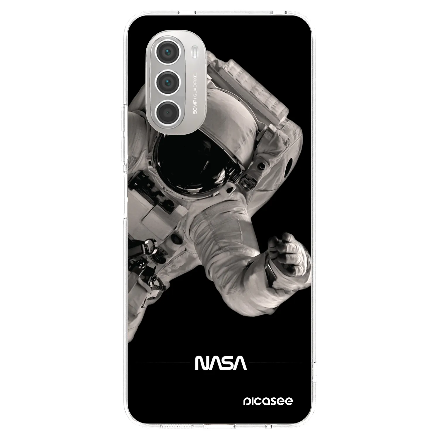 Picasee silikonski prozorni ovitek za Motorola Moto G51 - Astronaut Big
