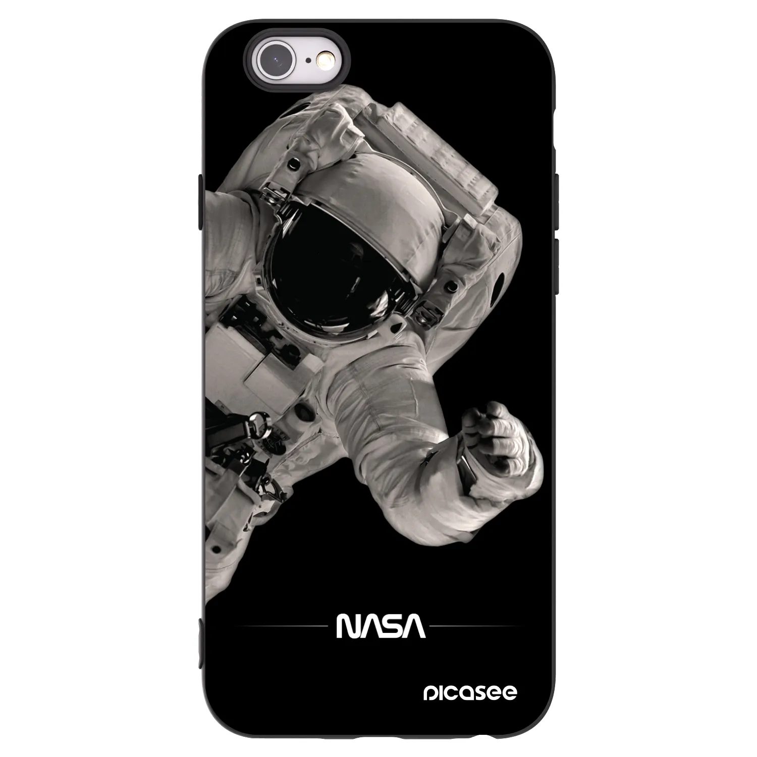 Picasee silikonski črni ovitek za Apple iPhone 6/6S - Astronaut Big