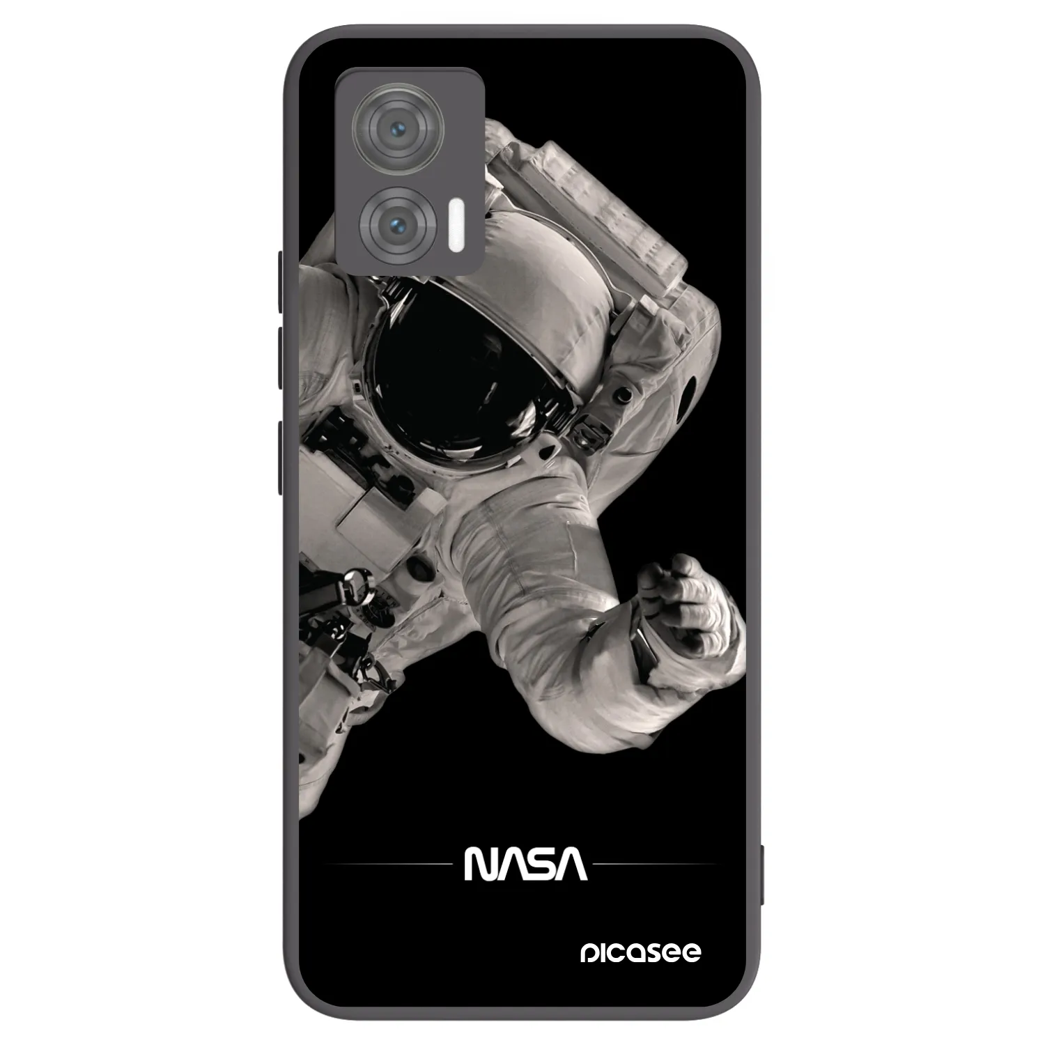 Picasee silikonski črni ovitek za Motorola Edge 30 Neo - Astronaut Big