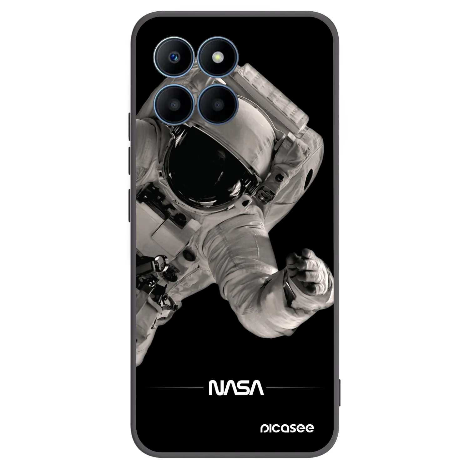 Picasee silikonski črni ovitek za Honor 70 Lite - Astronaut Big