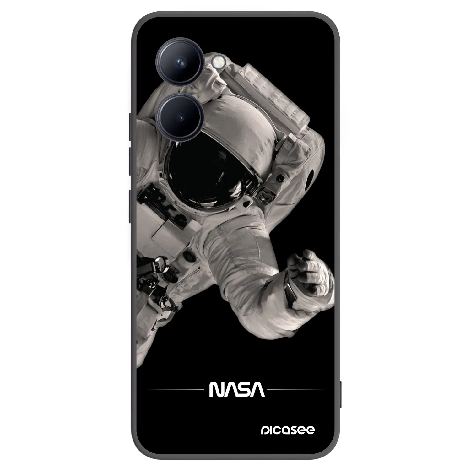 Picasee silikonski črni ovitek za Realme C33 (2023) - Astronaut Big