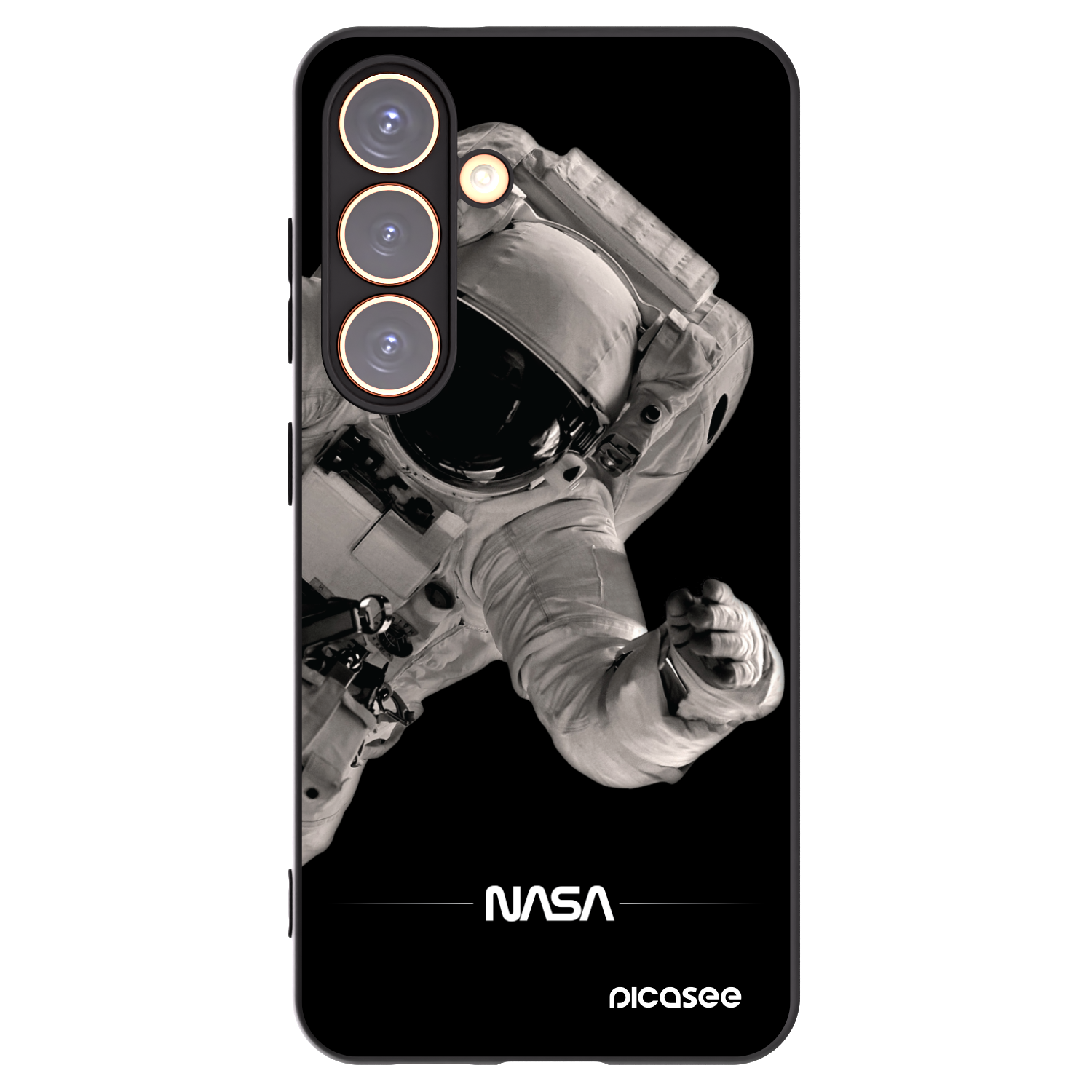 Picasee silikonski črni ovitek za Samsung Galaxy S24 S921B 5G - Astronaut Big