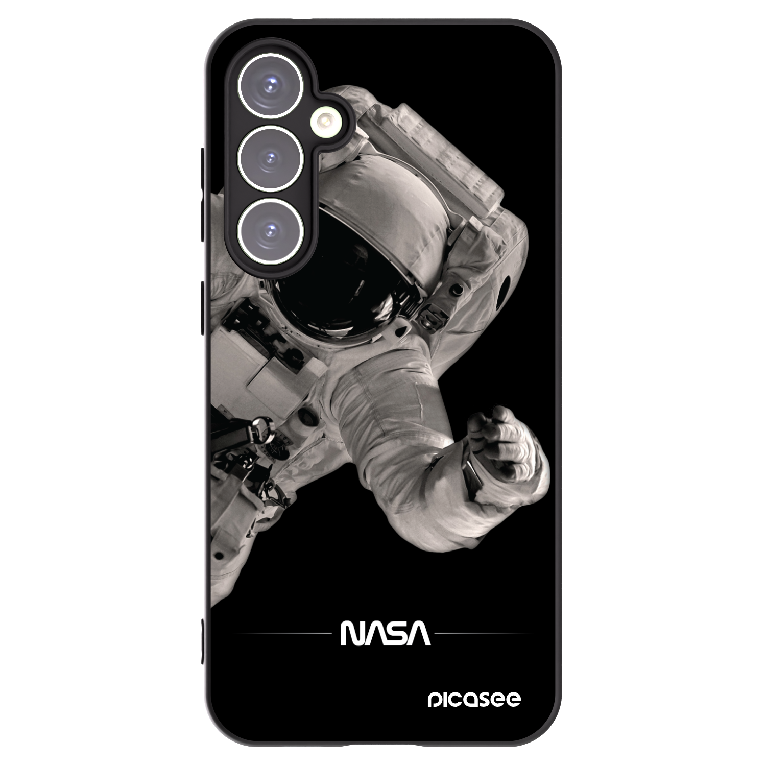 Picasee silikonski črni ovitek za Samsung Galaxy S23 FE S711B - Astronaut Big
