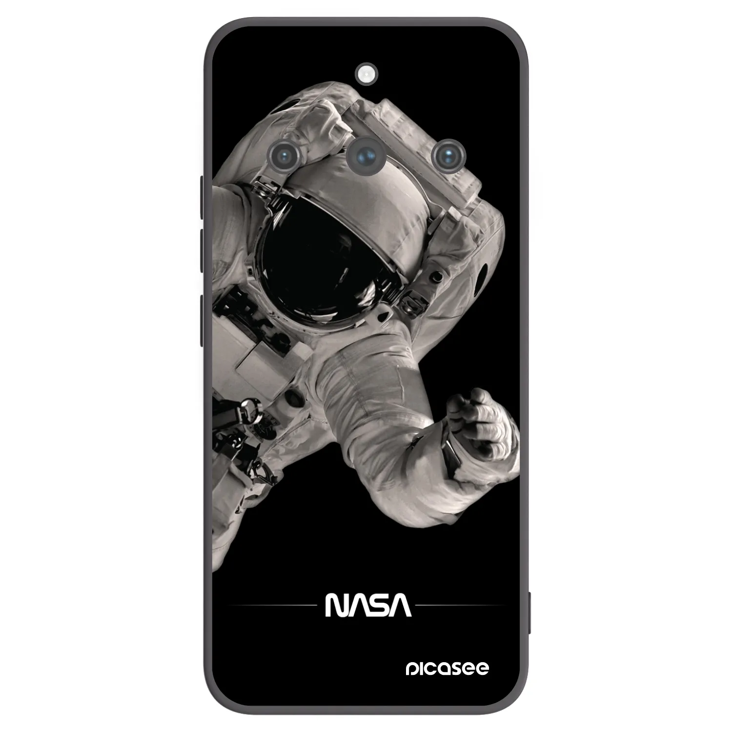 Picasee silikonski črni ovitek za Realme 11 Pro+ - Astronaut Big