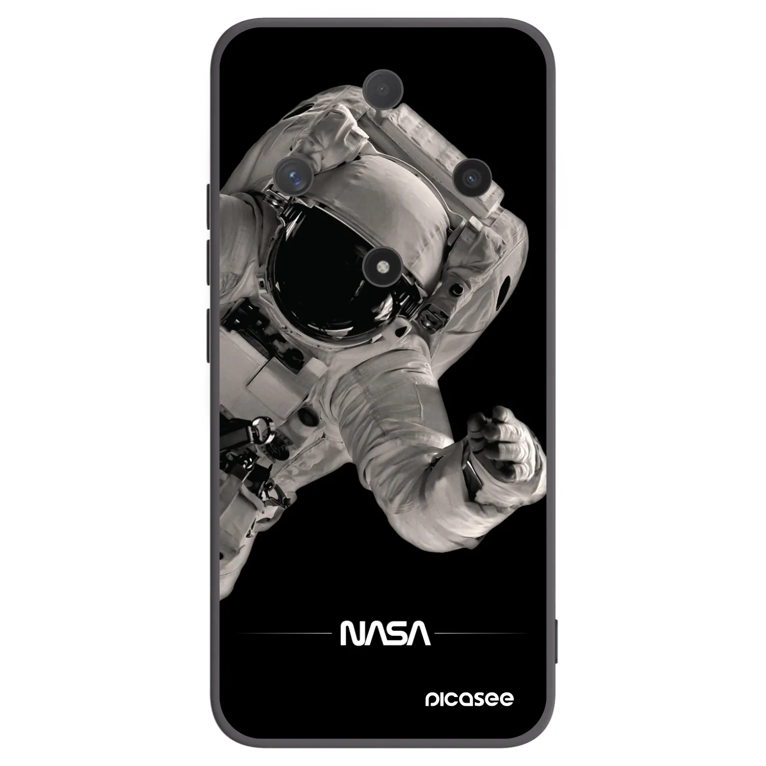 Picasee silikonski črni ovitek za Honor Magic6 Lite 5G - Astronaut Big