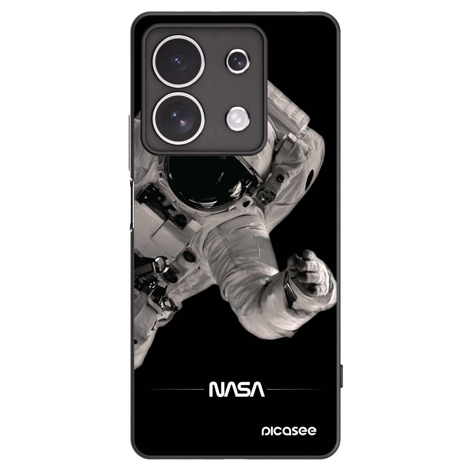 Picasee silikonski črni ovitek za Xiaomi Redmi Note 13 4G - Astronaut Big