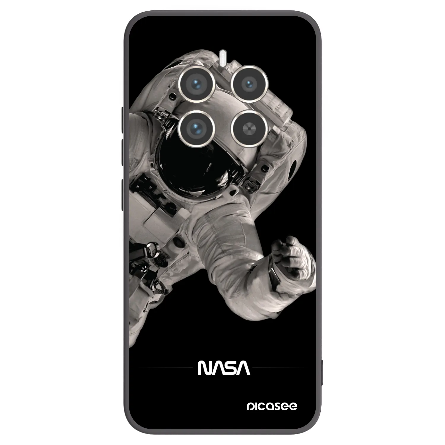 Picasee silikonski črni ovitek za Realme 12 Pro 5G - Astronaut Big