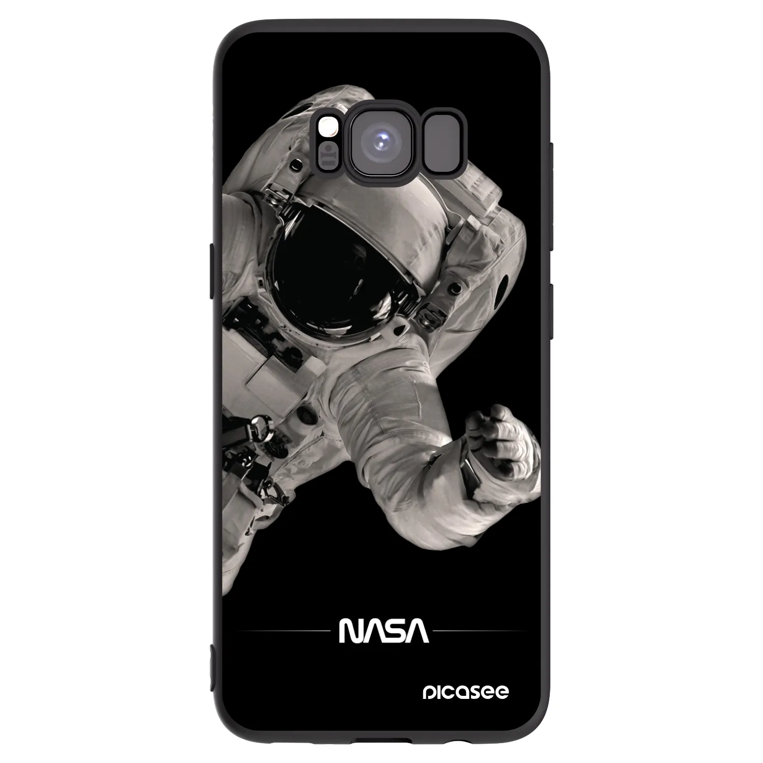 Picasee silikonski črni ovitek za Samsung Galaxy S8 G950F - Astronaut Big