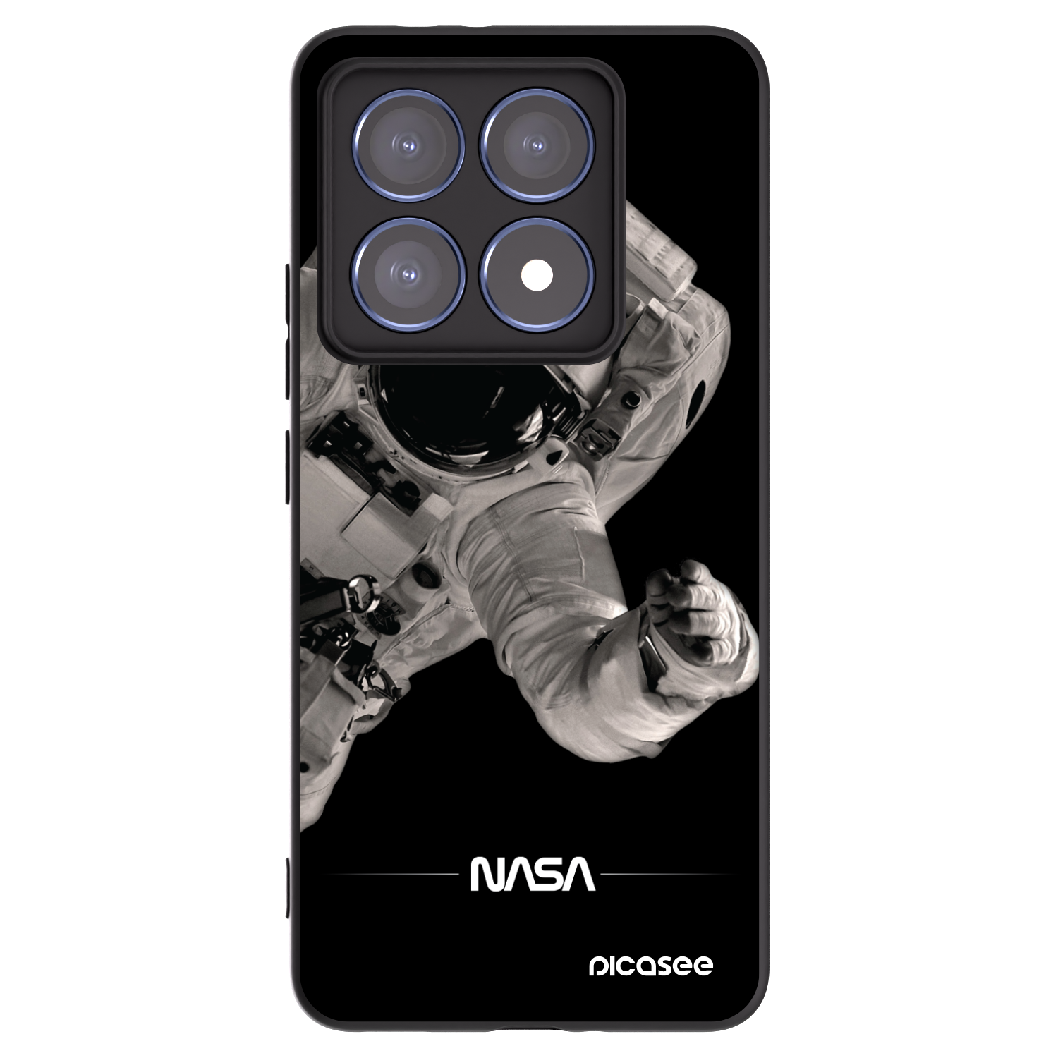 Picasee silikonski črni ovitek za Xiaomi 14T Pro - Astronaut Big