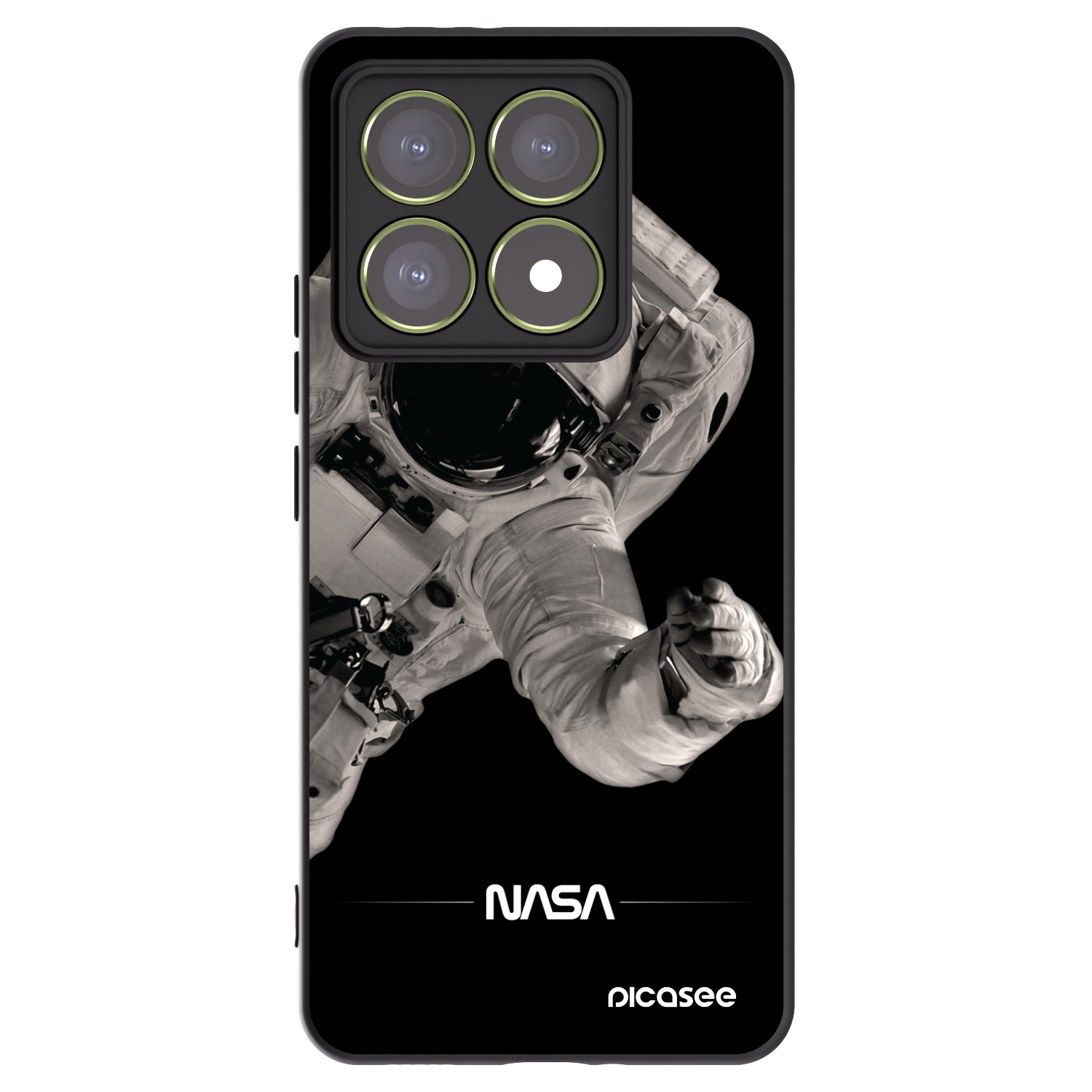 Picasee silikonski črni ovitek za Xiaomi 14T - Astronaut Big