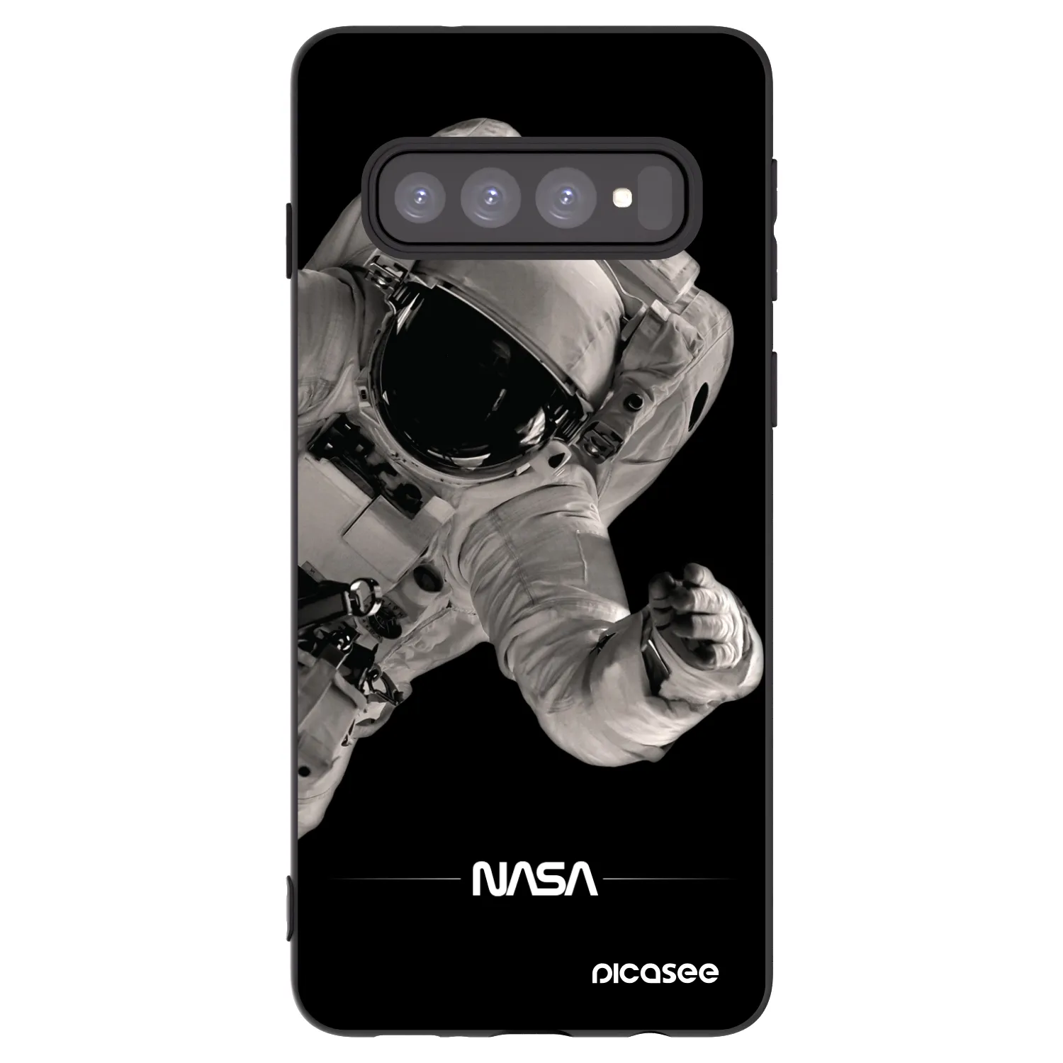 Picasee silikonski črni ovitek za Samsung Galaxy S10 G973 - Astronaut Big
