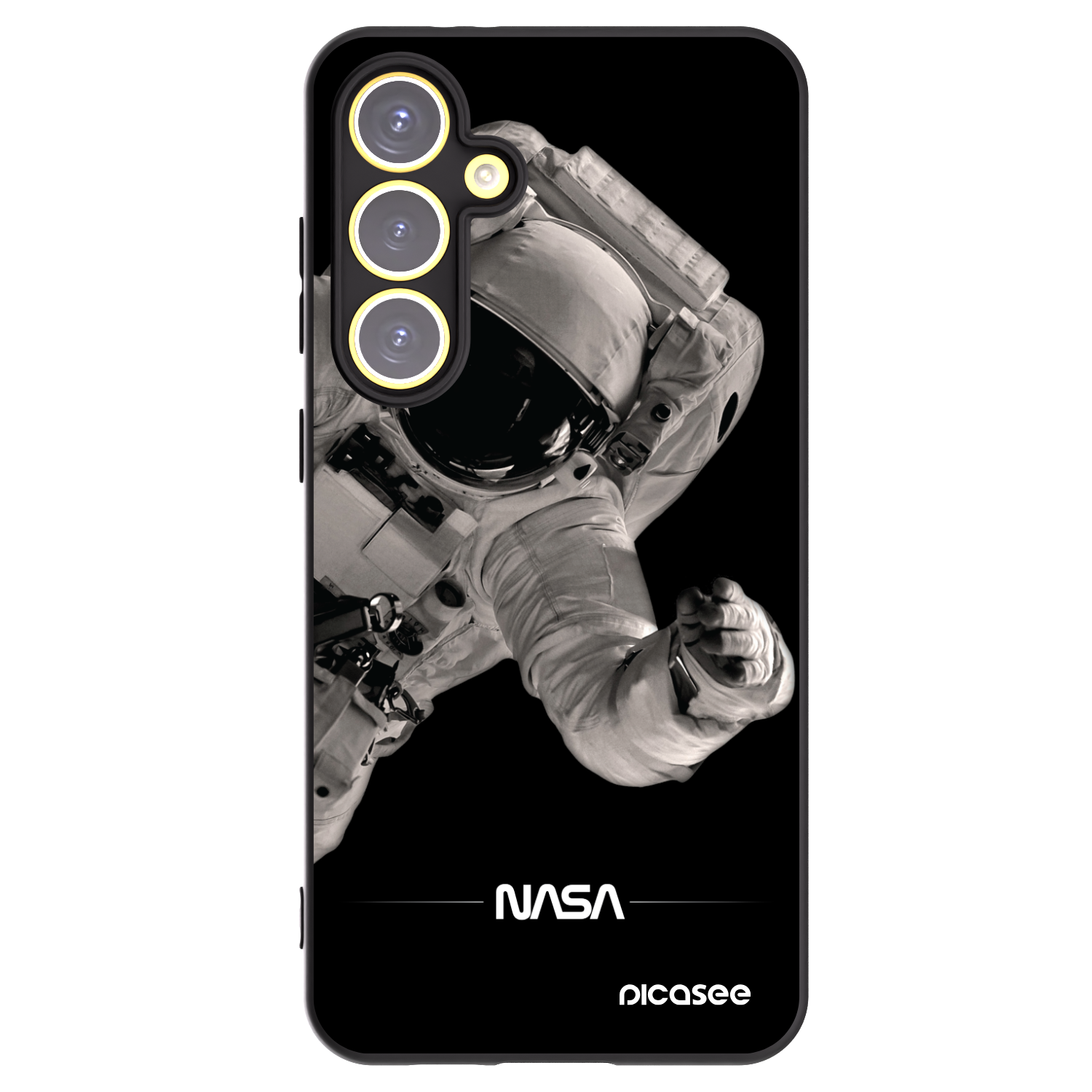Picasee silikonski črni ovitek za Samsung Galaxy S24 FE S721B - Astronaut Big