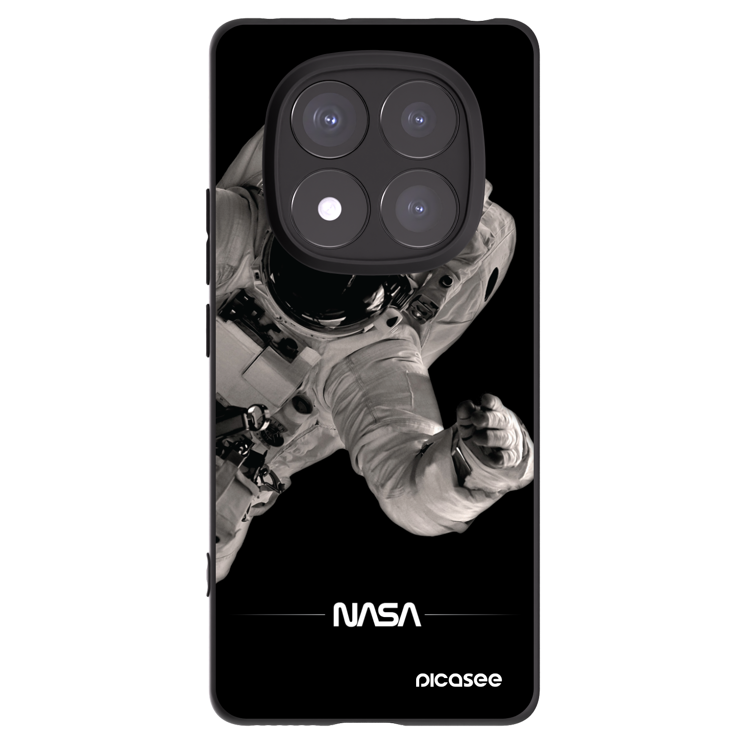 Picasee silikonski črni ovitek za Xiaomi Redmi Note 14 Pro+ 5G - Astronaut Big