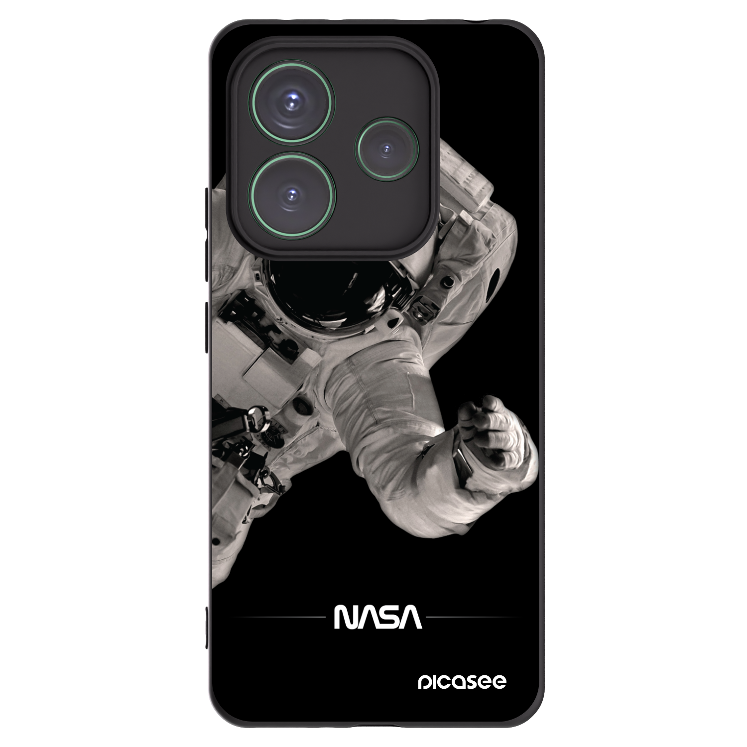 Picasee silikonski črni ovitek za Xiaomi Redmi Note 14 5G - Astronaut Big