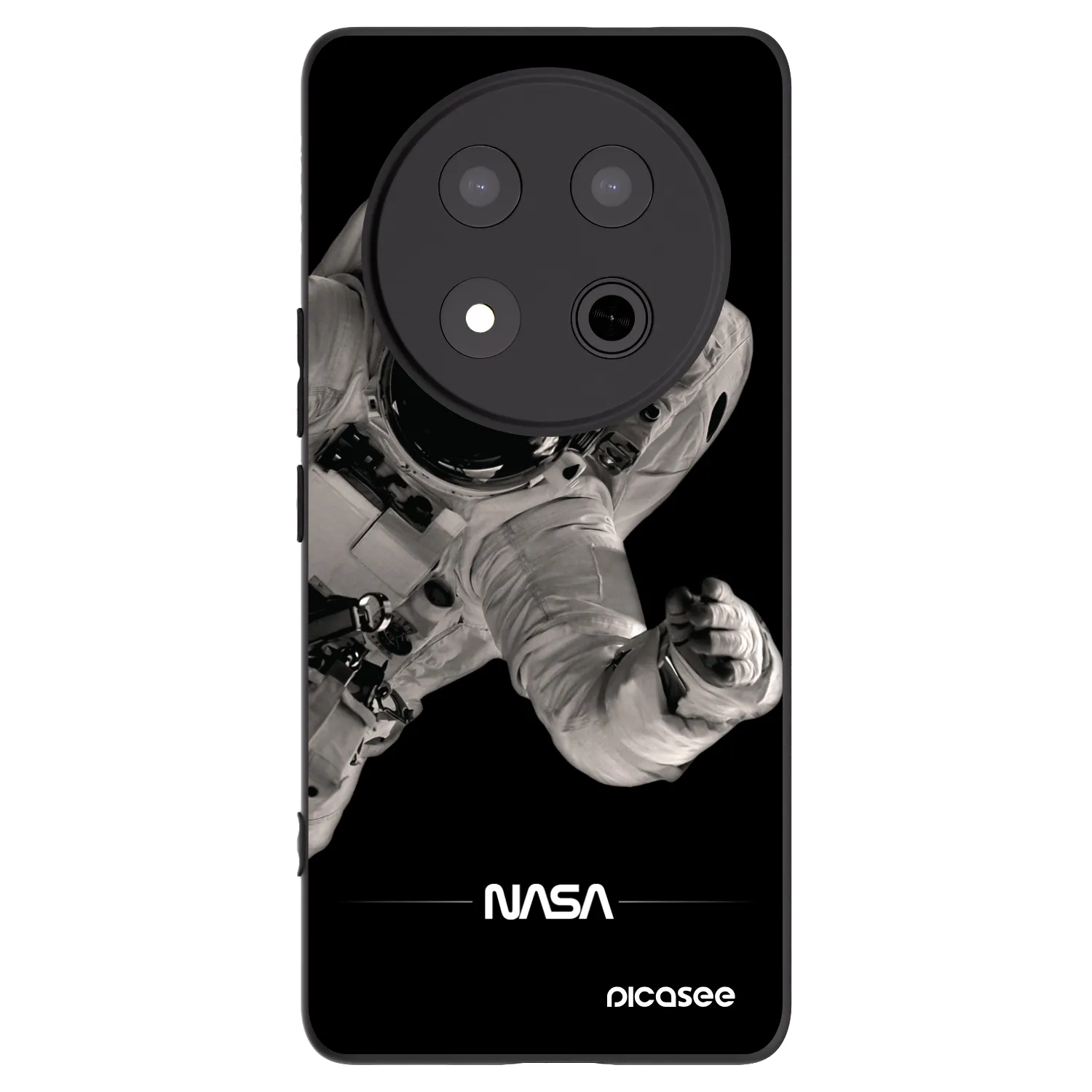 Picasee silikonski črni ovitek za Honor Magic7 Lite 5G - Astronaut Big