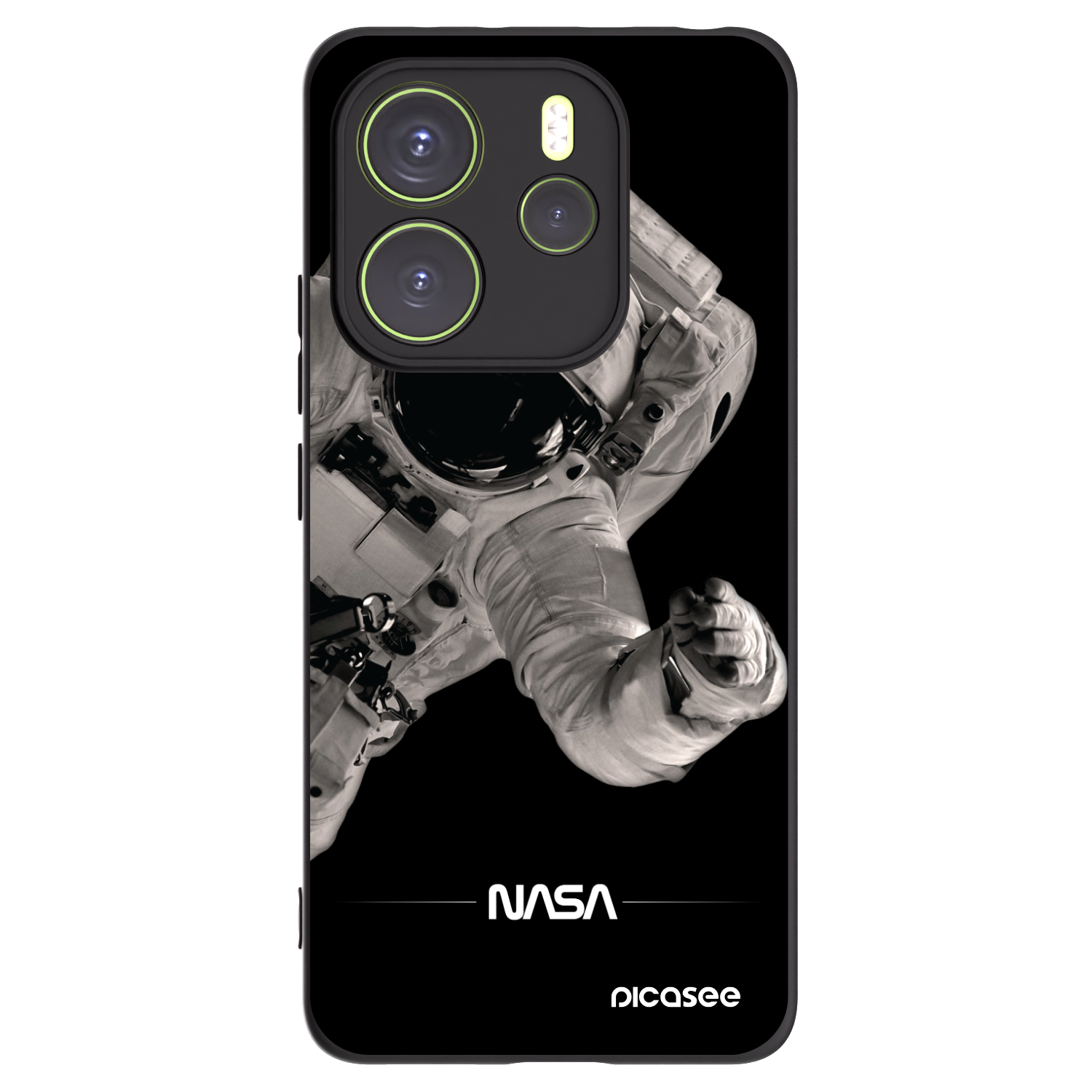 Picasee silikonski črni ovitek za Xiaomi Redmi Note 14 4G - Astronaut Big