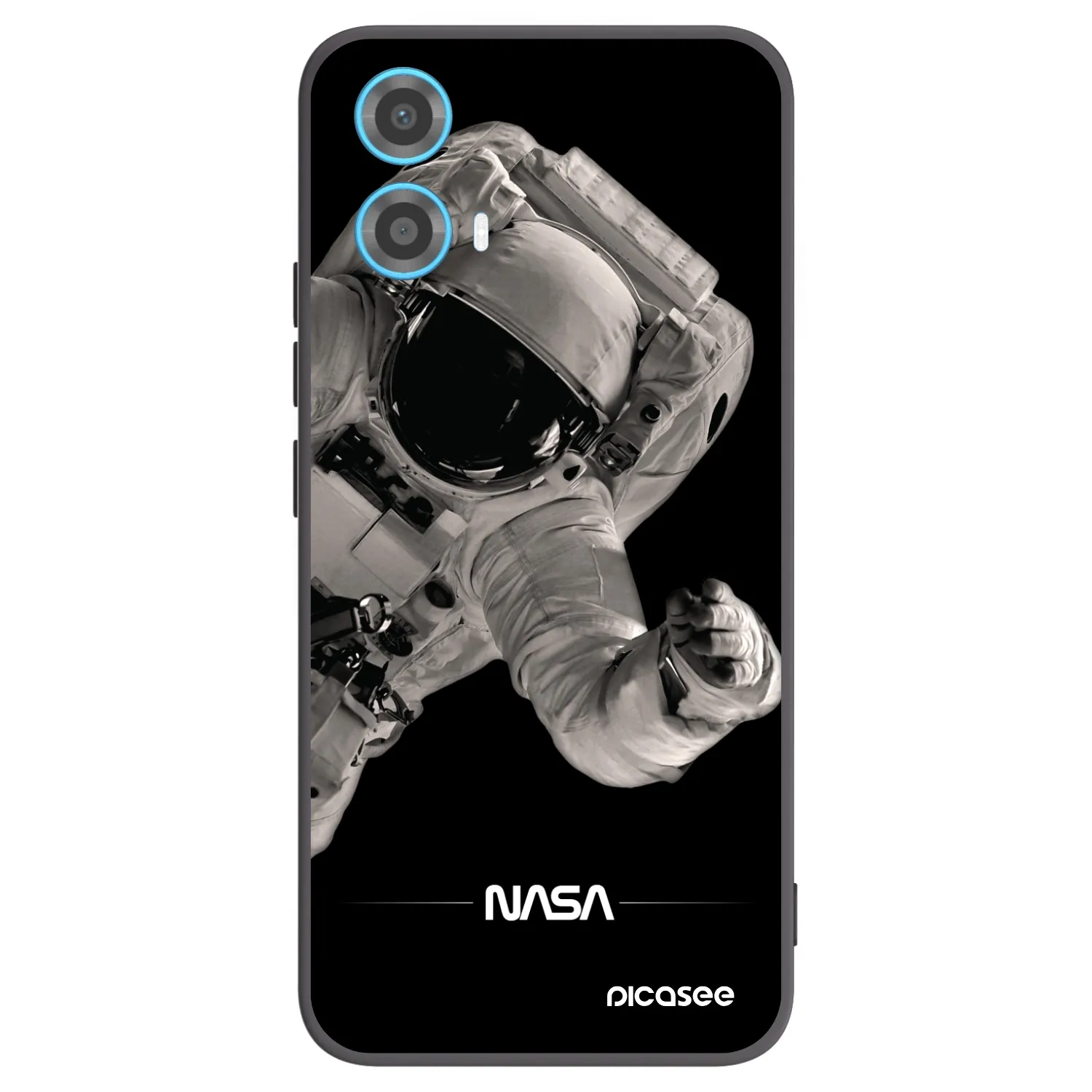 Picasee silikonski črni ovitek za Motorola Moto G34 5G - Astronaut Big