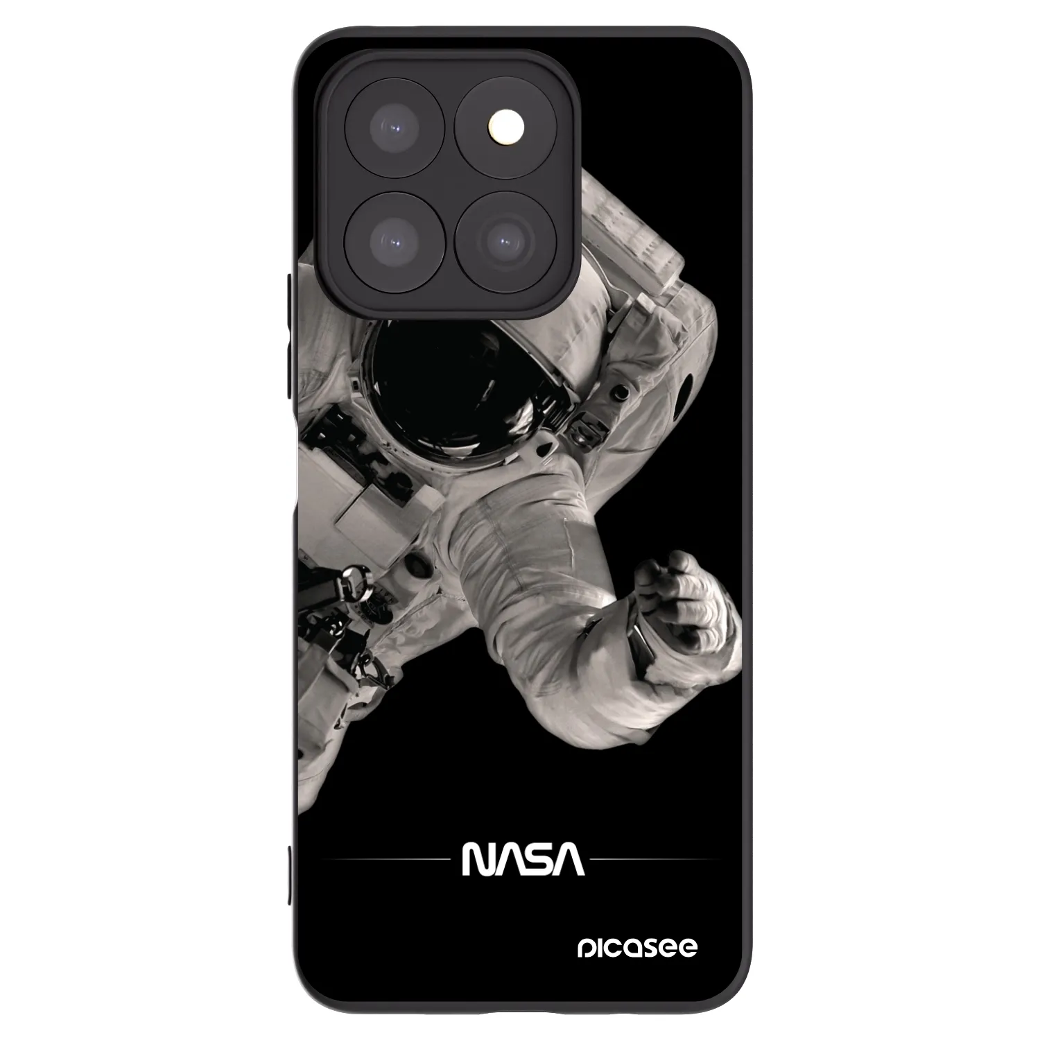 Picasee silikonski črni ovitek za Honor X8c - Astronaut Big