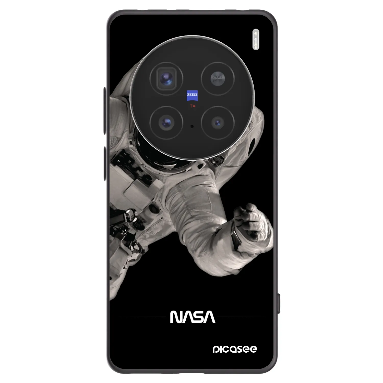 Picasee silikonski črni ovitek za Vivo X200 Pro - Astronaut Big