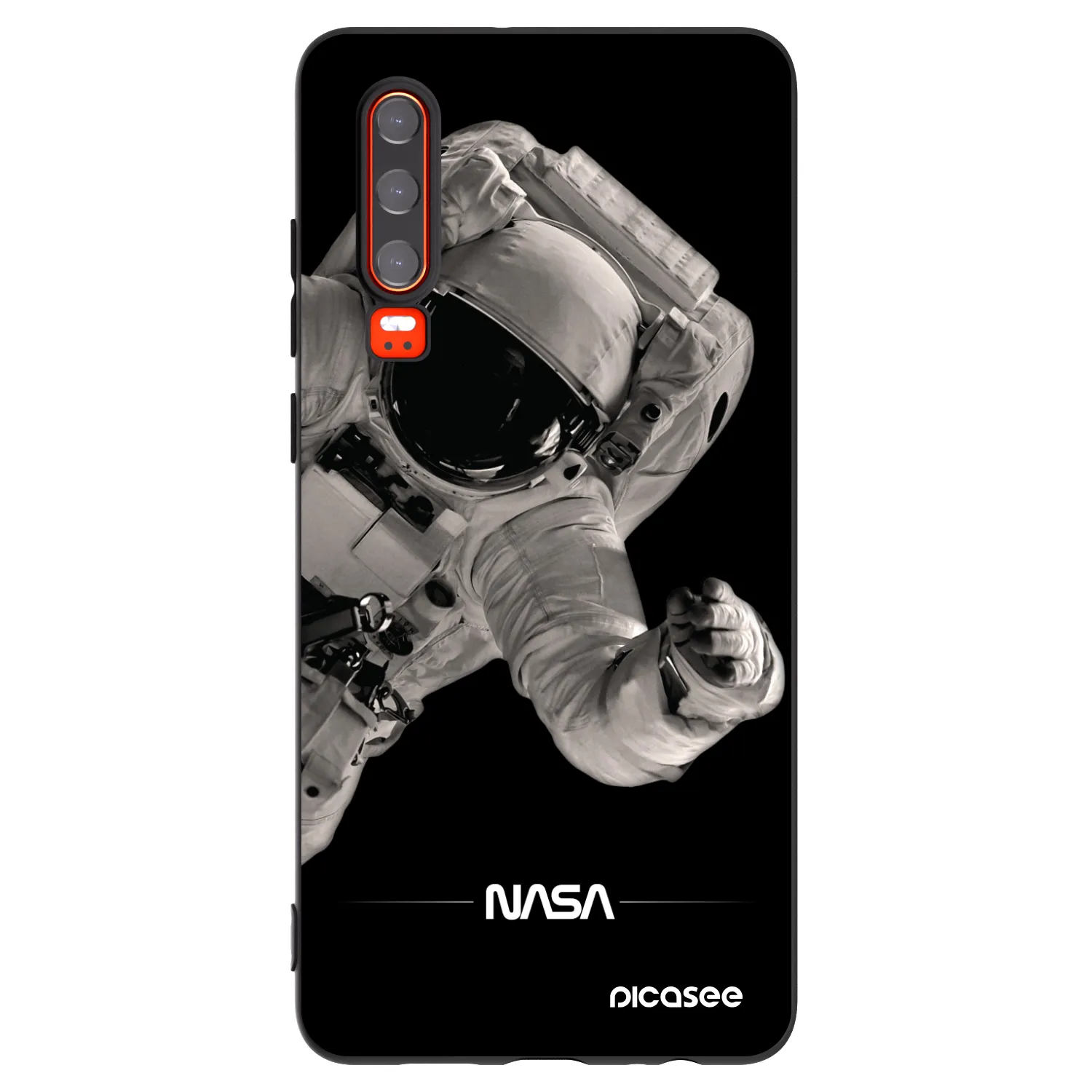 Picasee silikonski črni ovitek za Huawei P30 - Astronaut Big