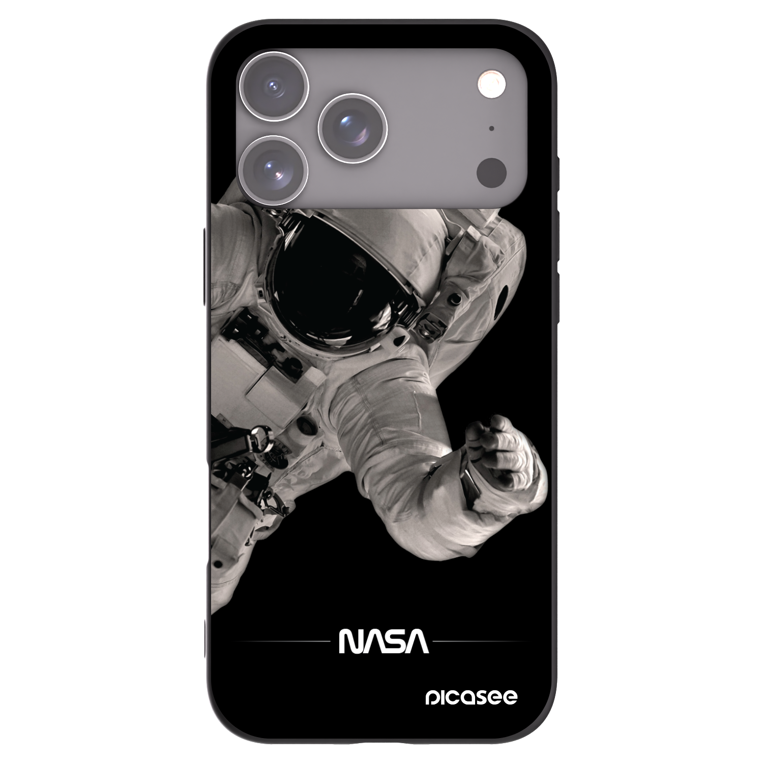 Picasee silikonski črni ovitek za Apple iPhone 17 Pro Max - Astronaut Big