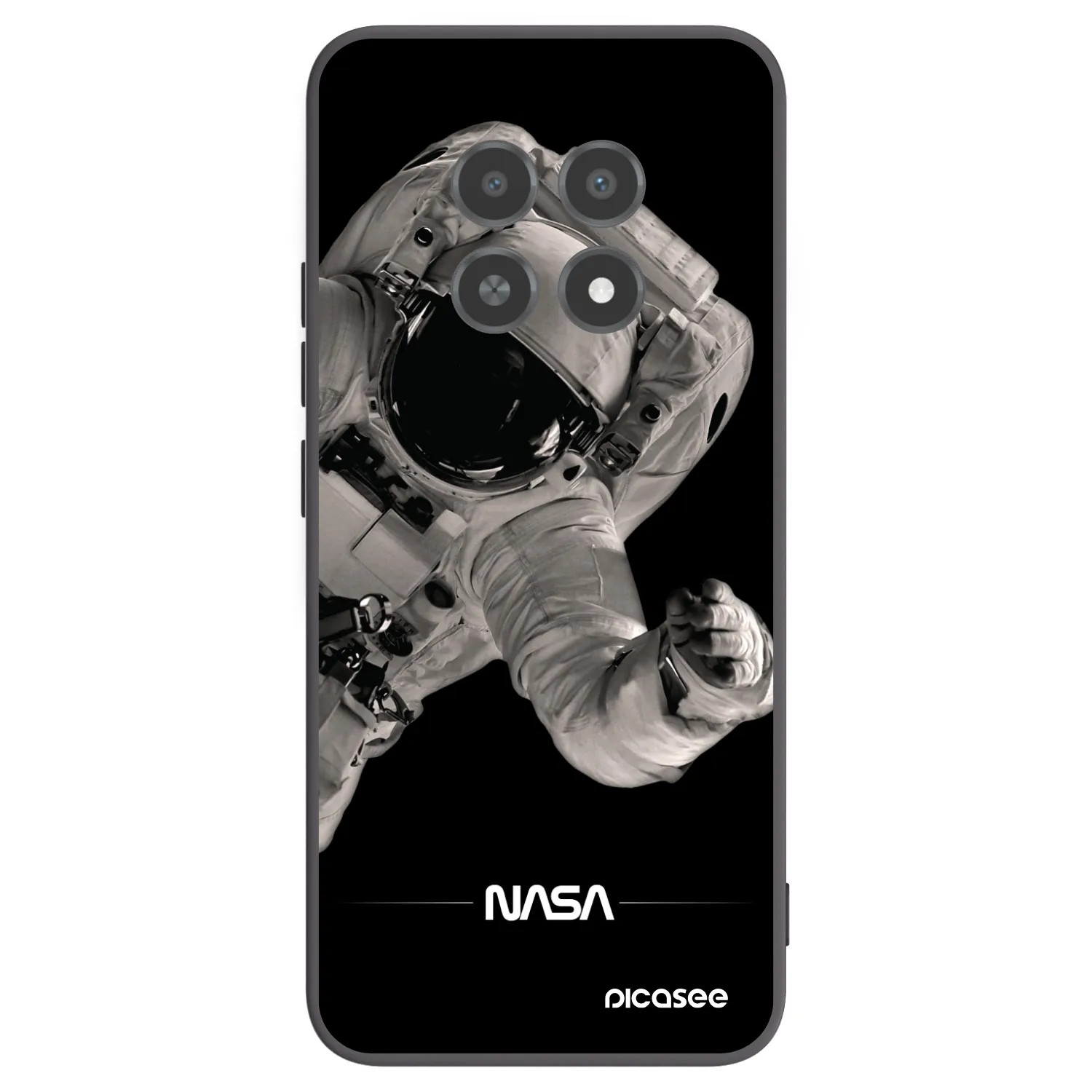 Picasee silikonski črni ovitek za Realme 12X - Astronaut Big