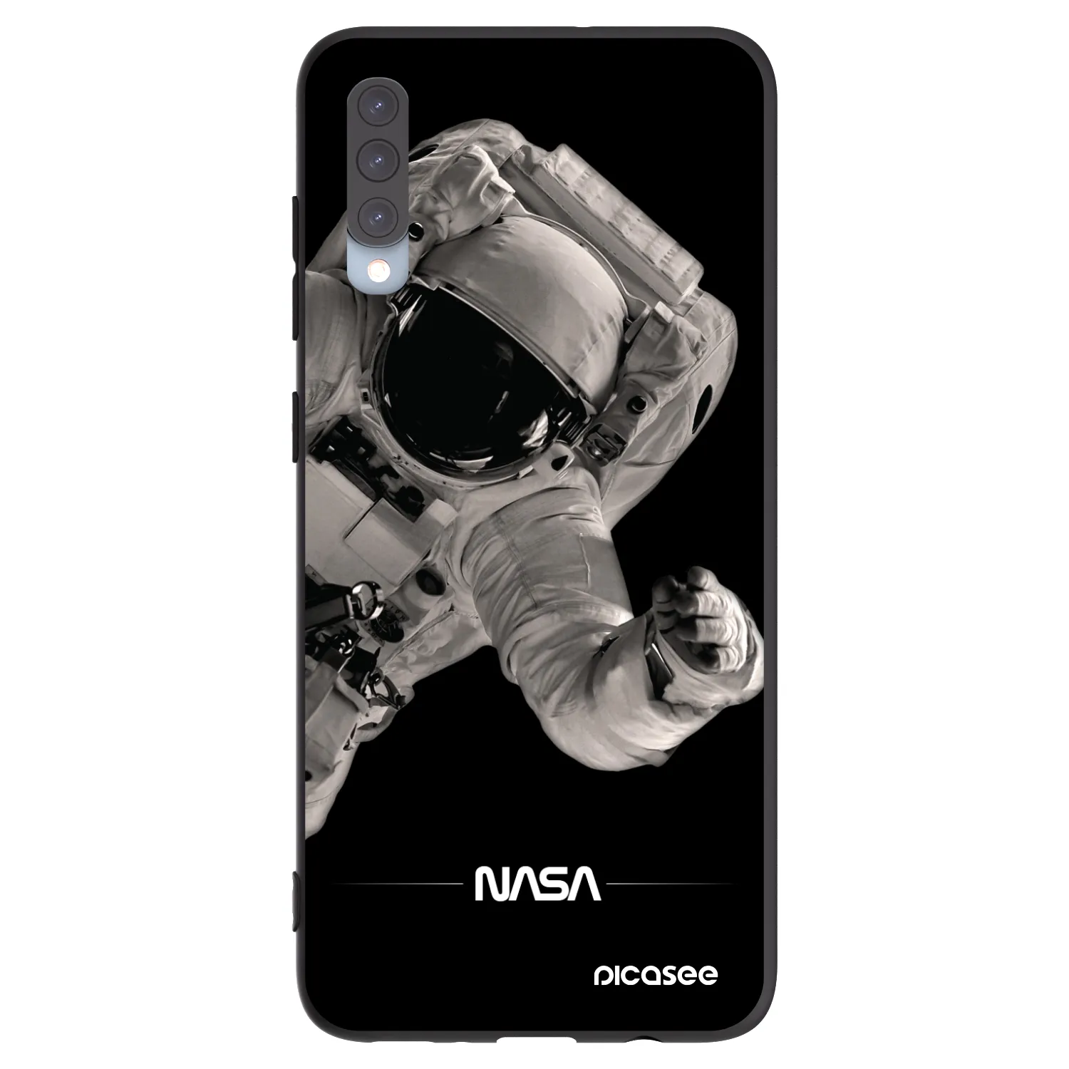 Picasee silikonski črni ovitek za Samsung Galaxy A70 A705F - Astronaut Big