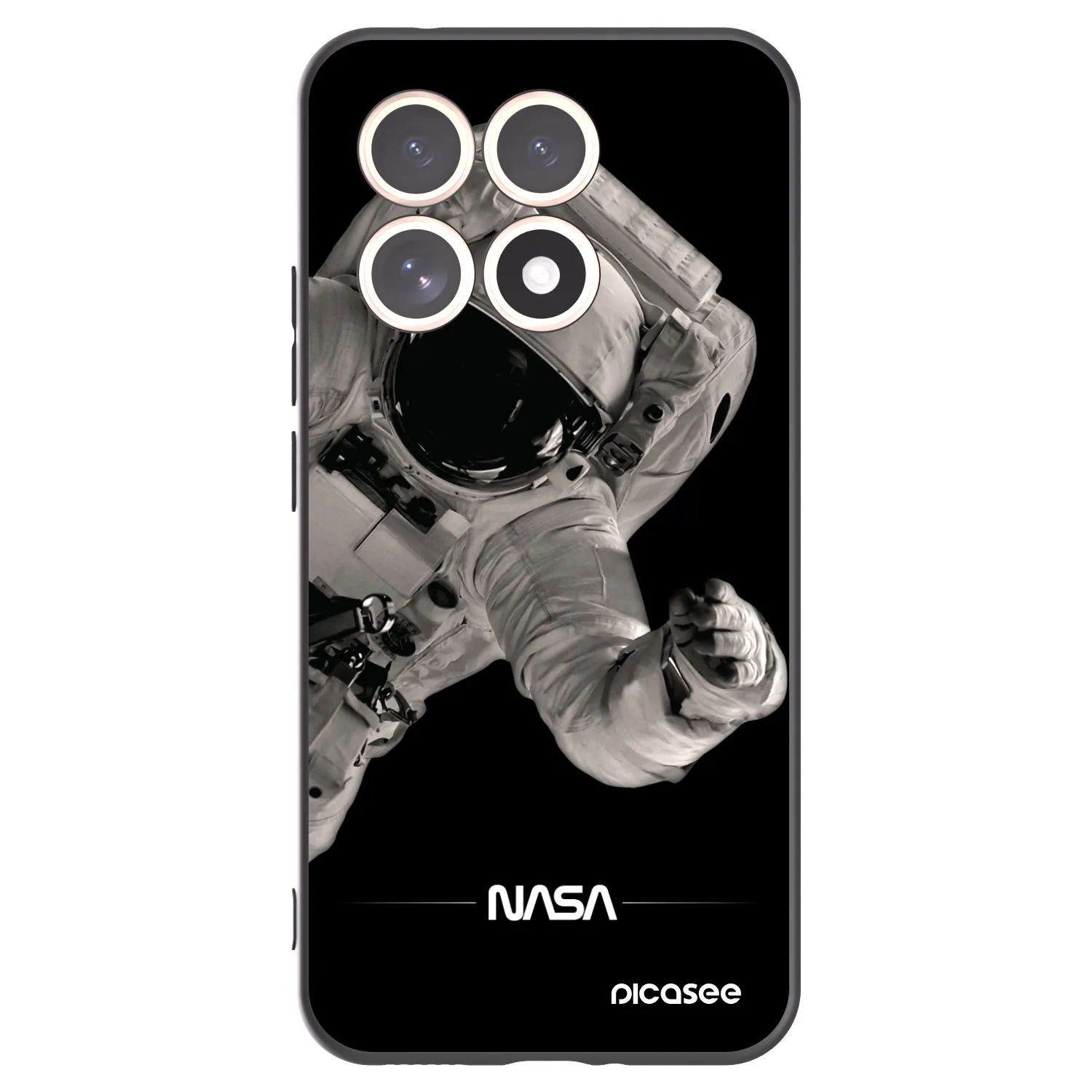 Picasee silikonski črni ovitek za Xiaomi 15T - Astronaut Big