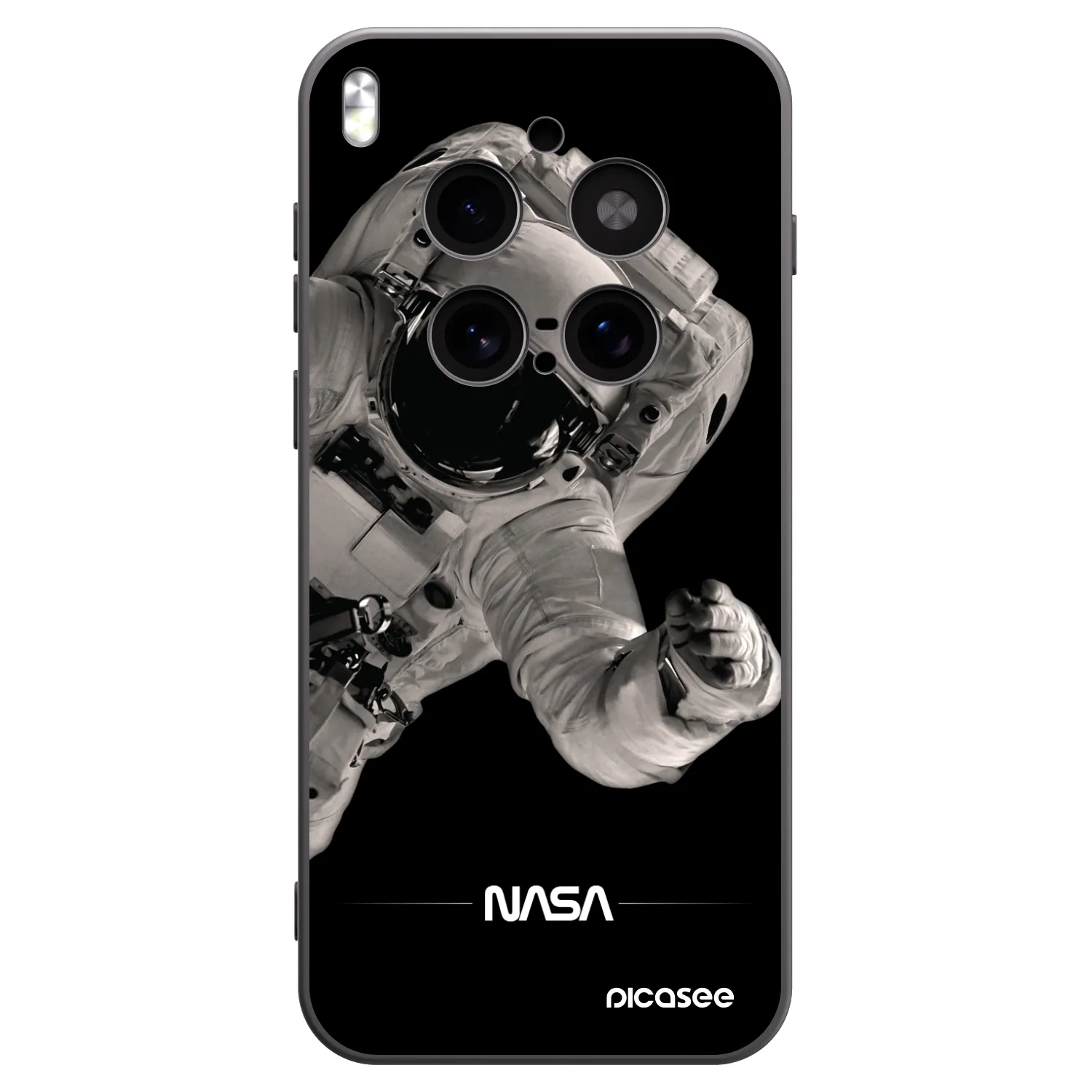 Picasee silikonski črni ovitek za Vivo X300 Pro - Astronaut Big