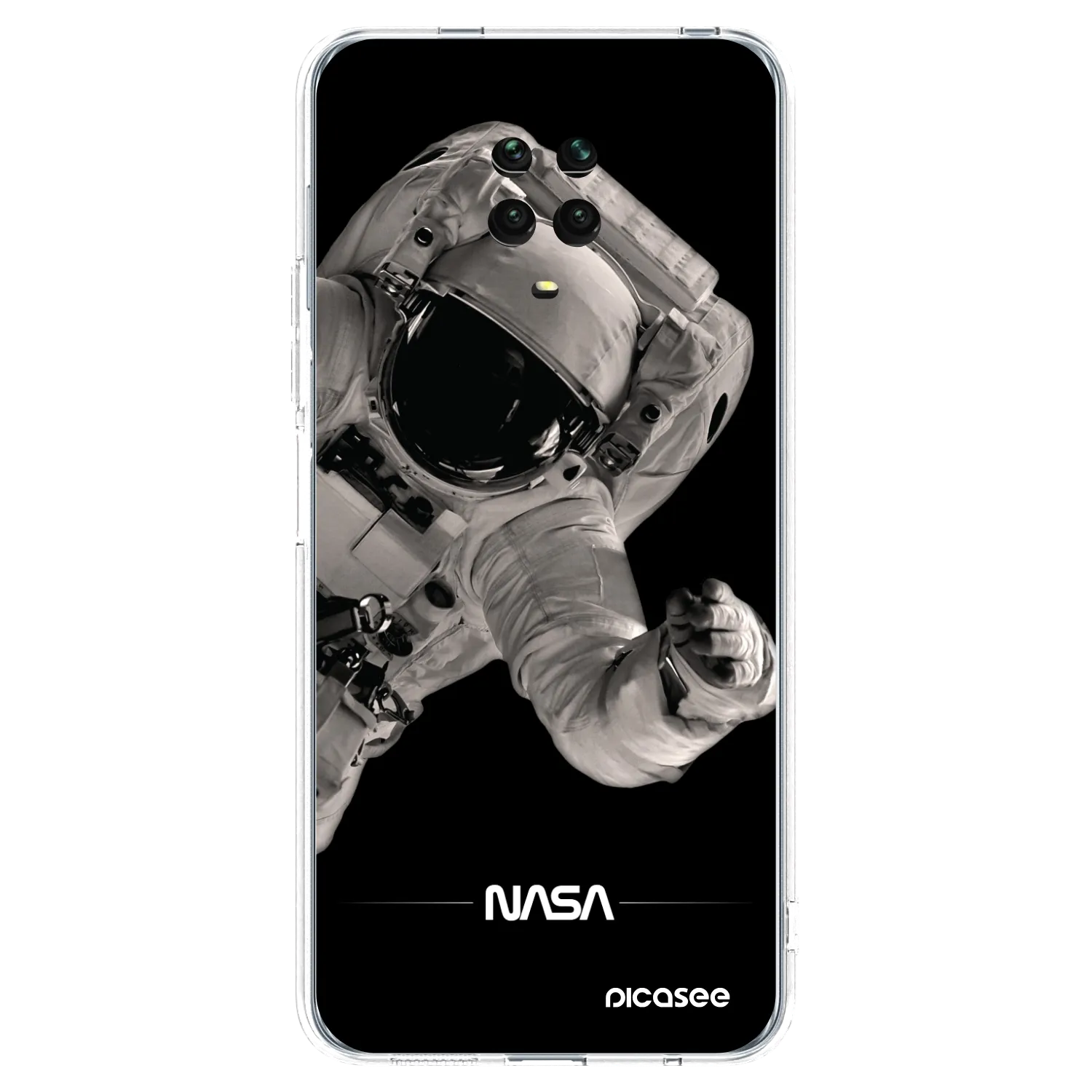 Picasee silikonski prozorni ovitek za Xiaomi Redmi Note 9 Pro - Astronaut Big