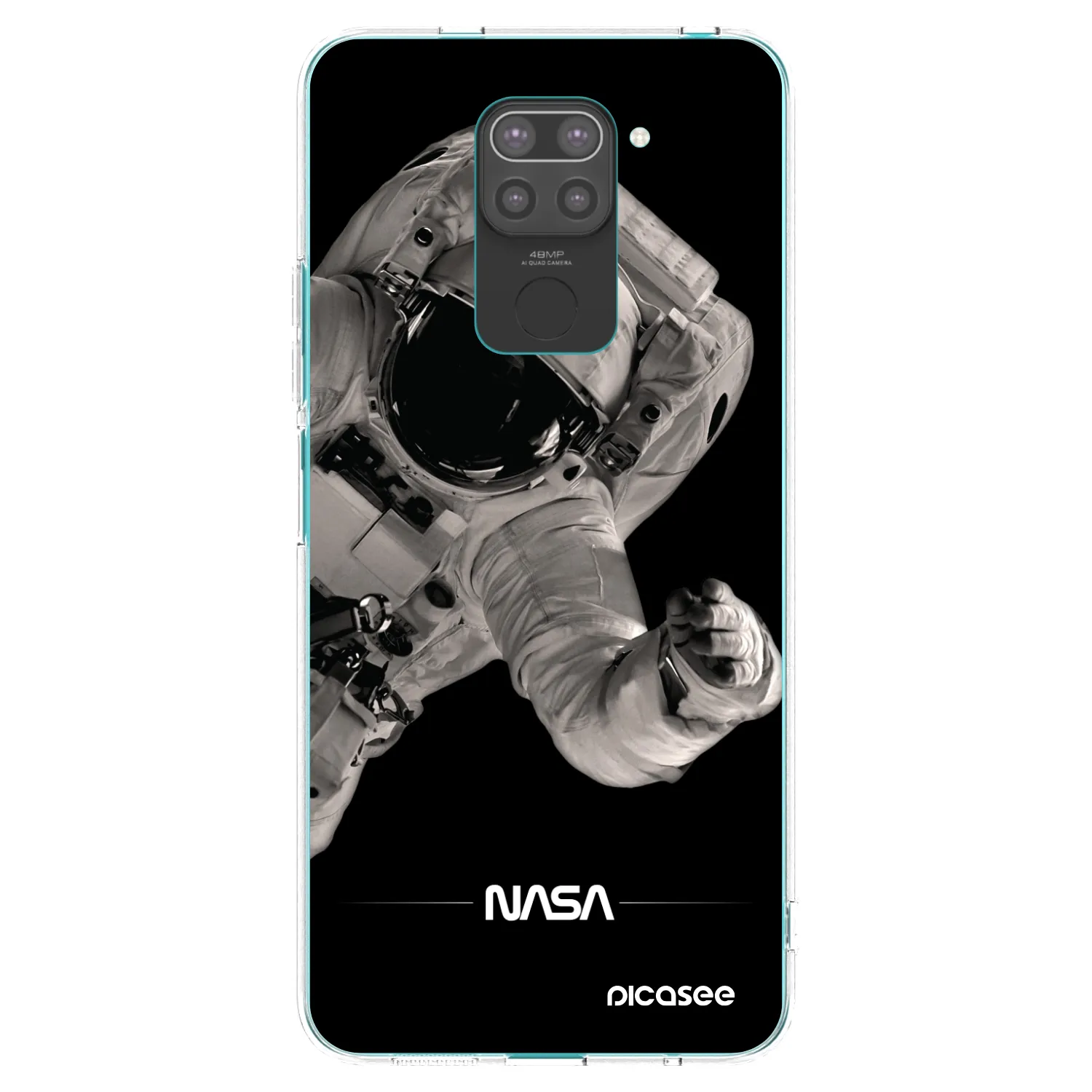 Picasee silikonski črni ovitek za Xiaomi Redmi Note 9 - Astronaut Big