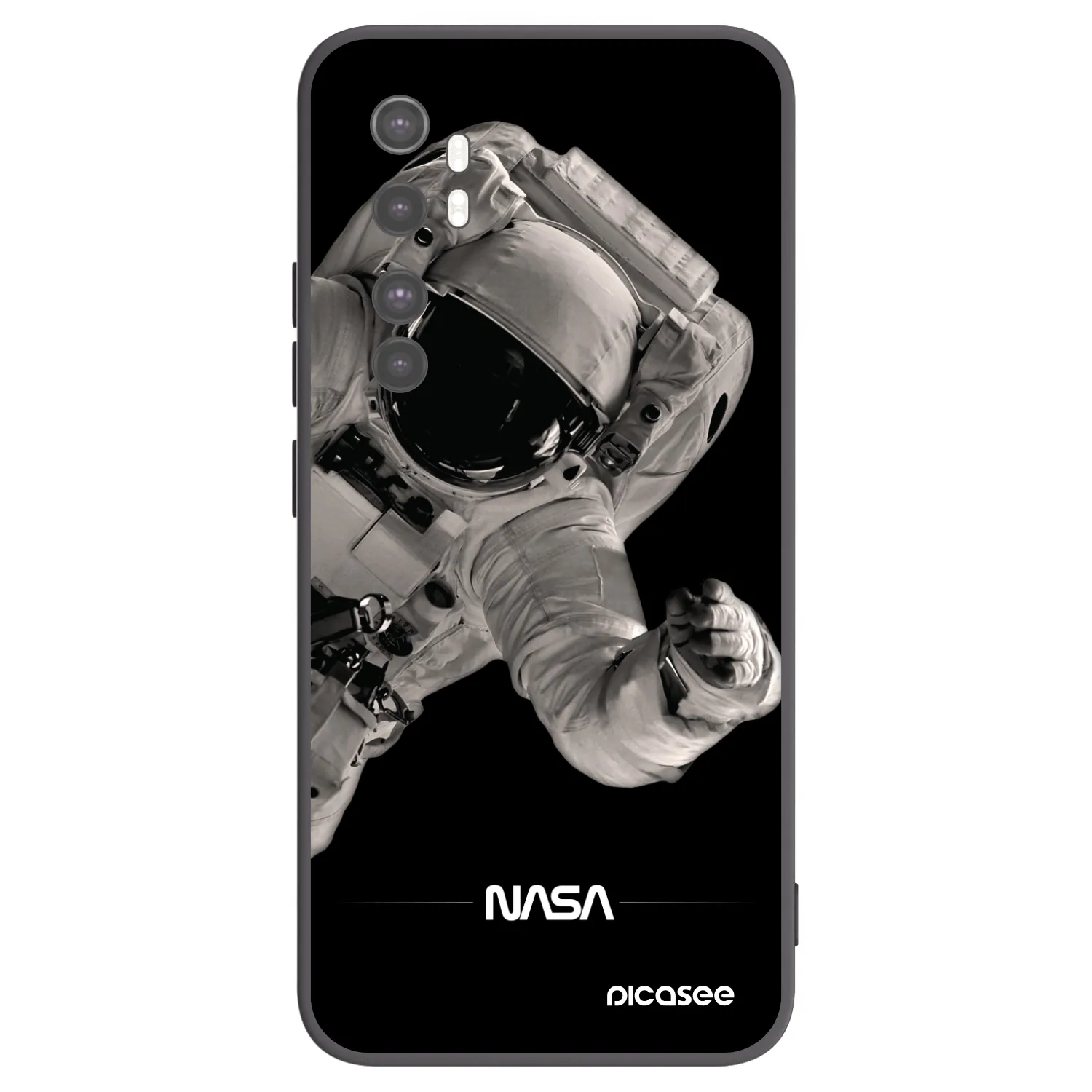 Picasee silikonski črni ovitek za Xiaomi Mi Note 10 Lite - Astronaut Big
