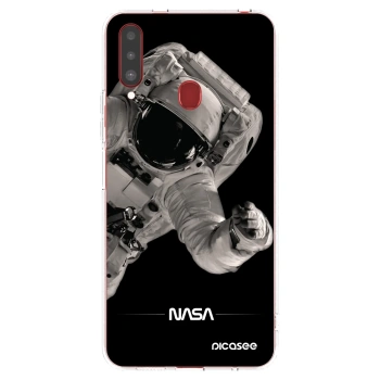 Picasee silikonski prozorni ovitek za Samsung Galaxy A20s - Astronaut Big