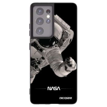 Picasee silikonski črni ovitek za Samsung Galaxy S21 Ultra 5G G998B - Astronaut Big