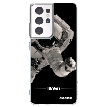 Picasee silikonski prozorni ovitek za Samsung Galaxy S21 Ultra 5G G998B - Astronaut Big