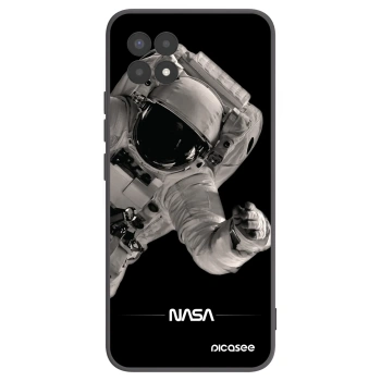 Picasee silikonski črni ovitek za Realme 8i - Astronaut Big