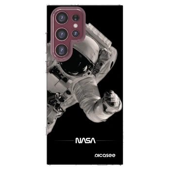 Picasee silikonski prozorni ovitek za Samsung Galaxy S22 Ultra 5G - Astronaut Big