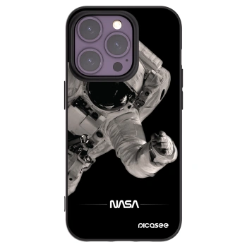 Picasee silikonski črni ovitek za Apple iPhone 14 Pro - Astronaut Big