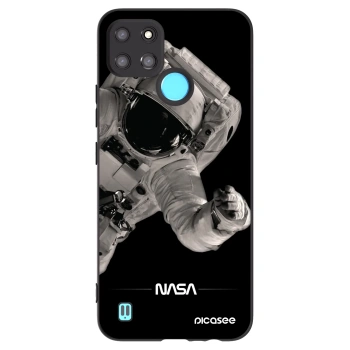 Picasee silikonski črni ovitek za Realme C21Y - Astronaut Big
